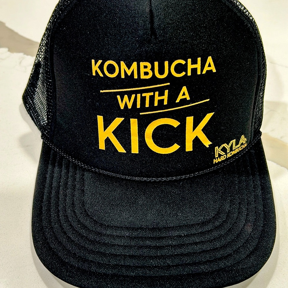 KYLA hard, kombucha, trucker hat, new without tags
